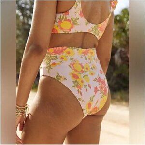 Aerie Ruffle Floral Bikini Set Size L BRAND NEW
